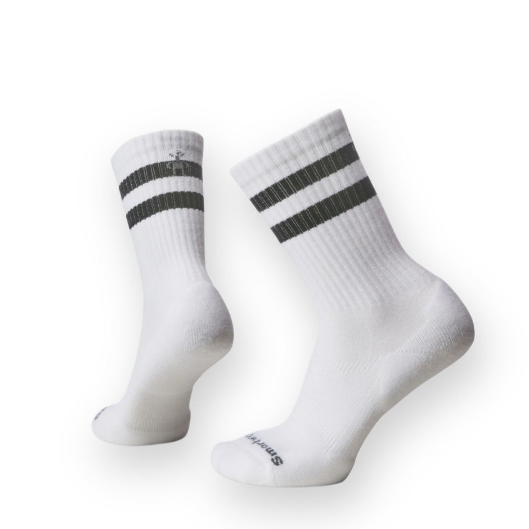 SMARTWOOL - ATHLETIC STRIPE CREW SOCK IN WHITE