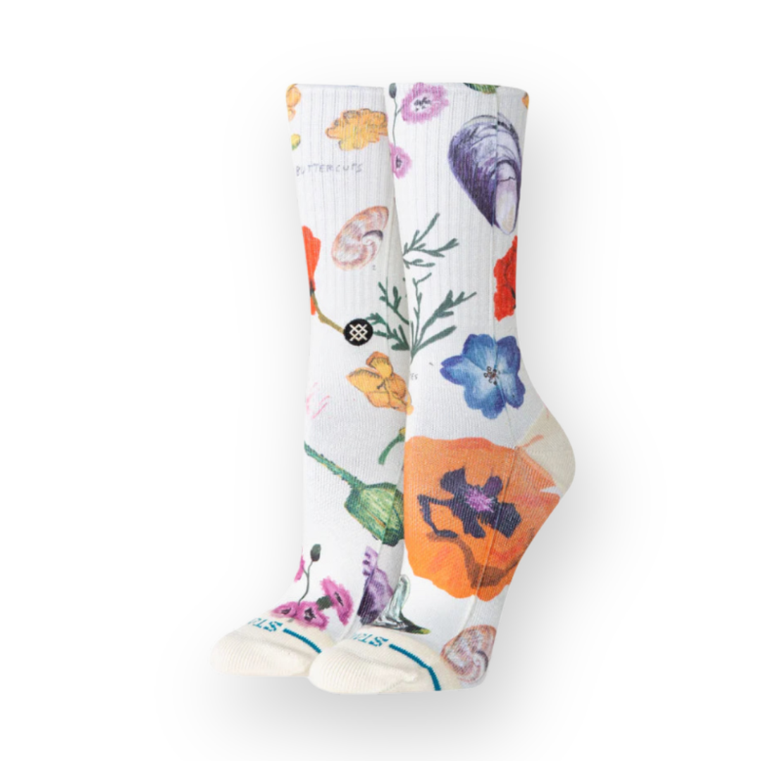 STANCE - WOMEN'S CALIFORNIA NATIVE CREW SOCK IN CANVAS