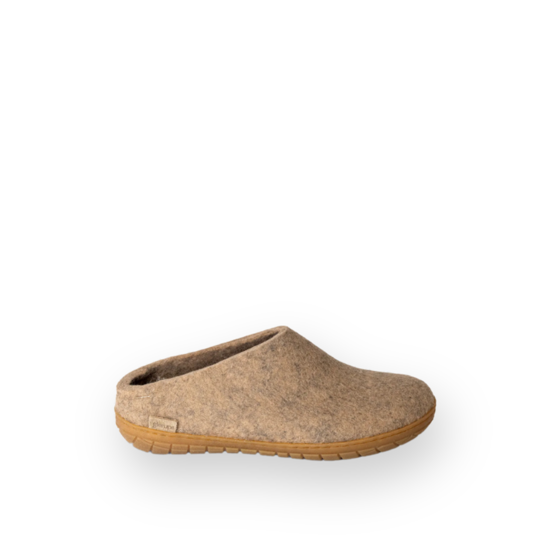 GLERUPS - SLIP ON RUBBER SOLE IN SAND WOOL