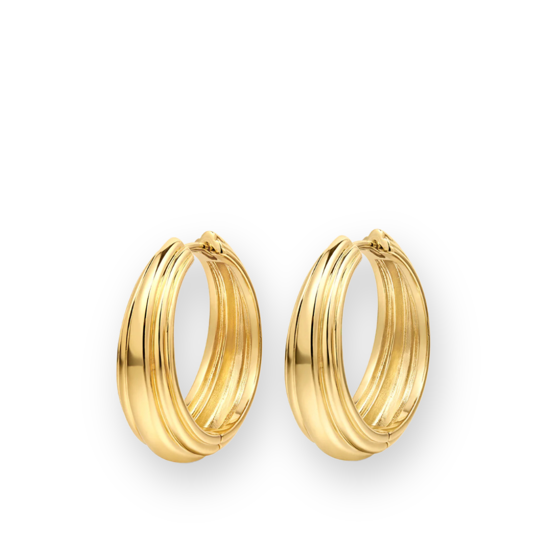 LUV AJ - CLEO HOOPS IN GOLD