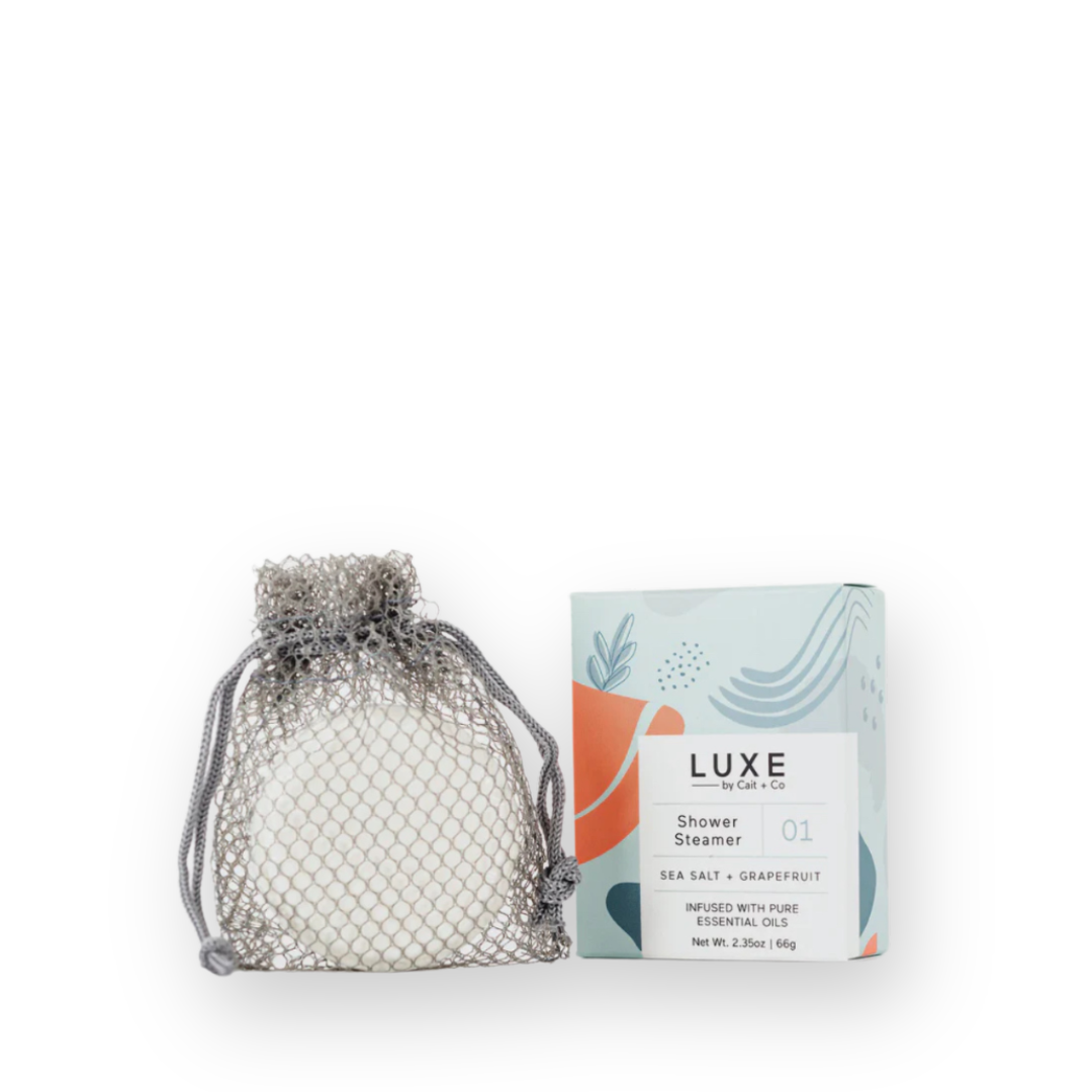 LUXE BY CAIT & CO - SHOWER STEAMER IN SEA SALT + GRAPEFRUIT