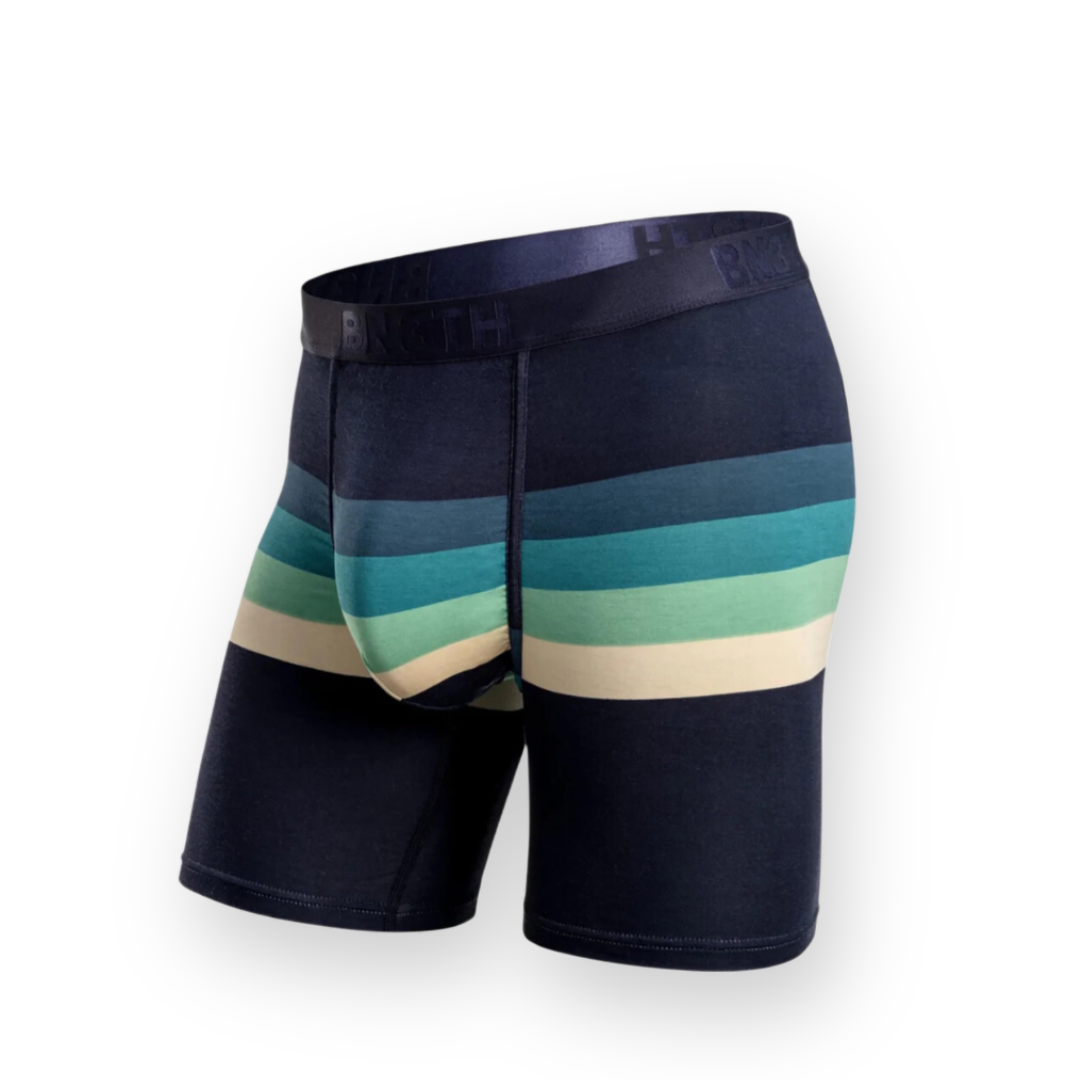 BN3TH - CLASSIC BOXER BRIEF PRINT IN RETRO STRIPE - TEAL