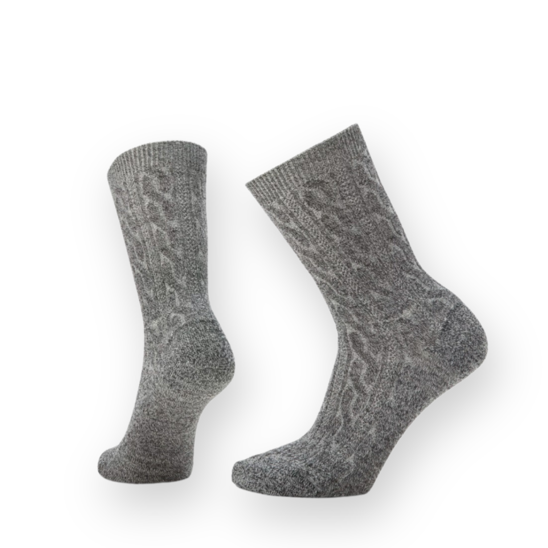 SMARTWOOL - EVERYDAY CABLE CREW SOCK IN MEDIUM GRAY