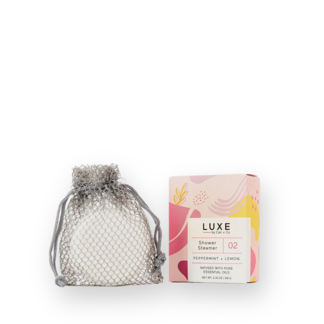 LUXE BY CAIT & CO - SHOWER STEAMER IN PEPPERMINT + LEMON