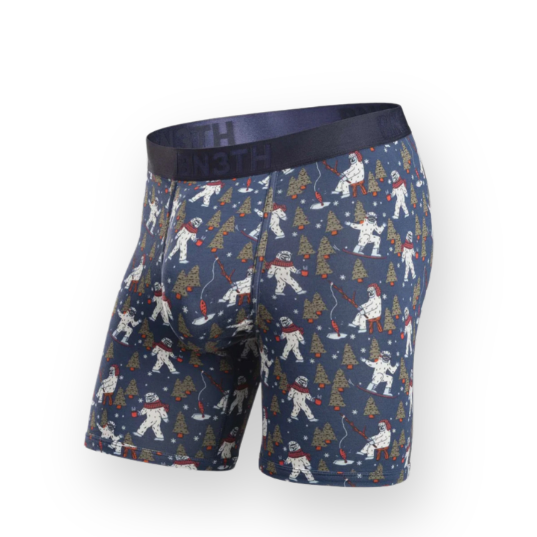 BN3TH - CLASSIC BOXER BRIEF PRINT IN WINTER WONDER - DARK NAVY