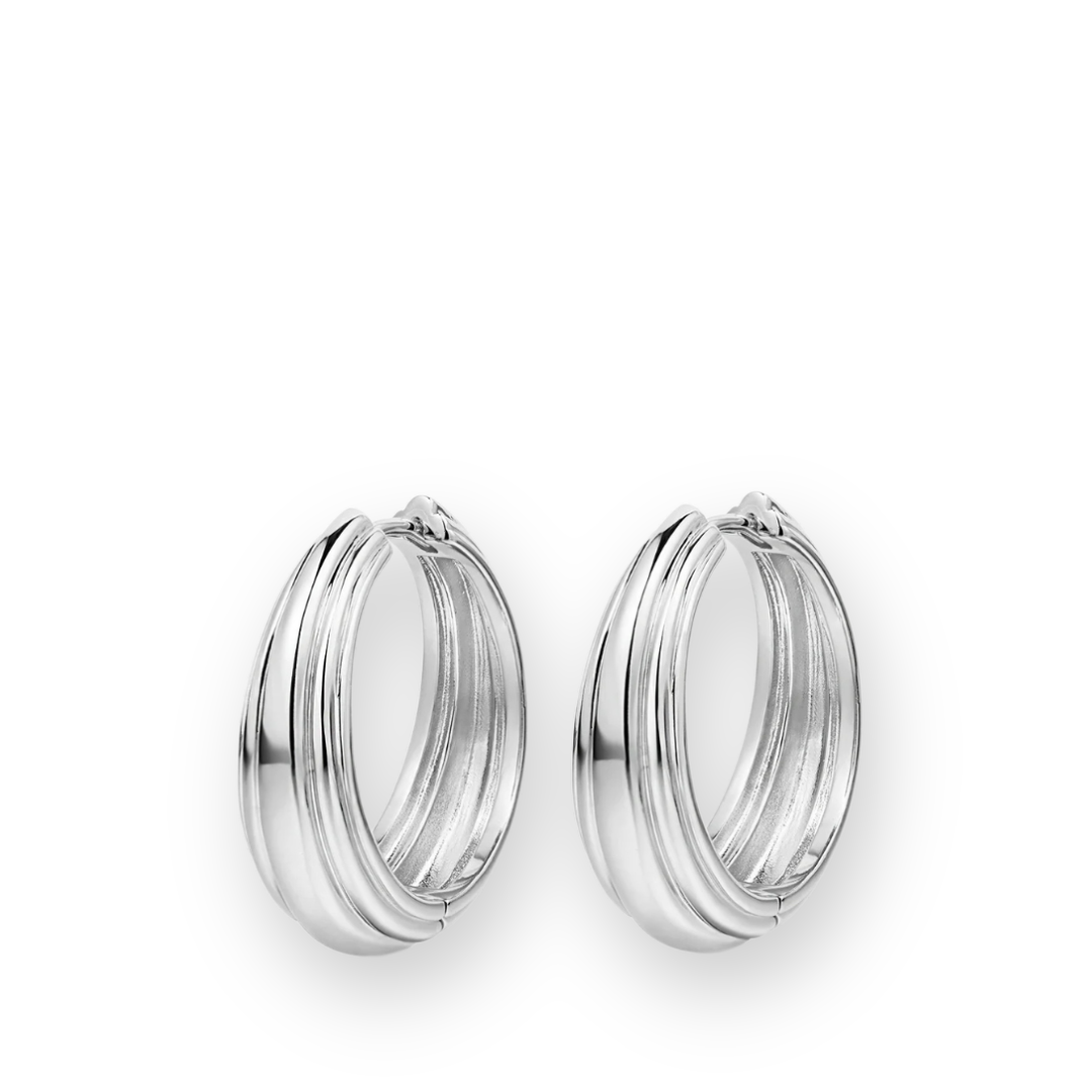 LUV AJ - CLEO HOOPS IN SILVER