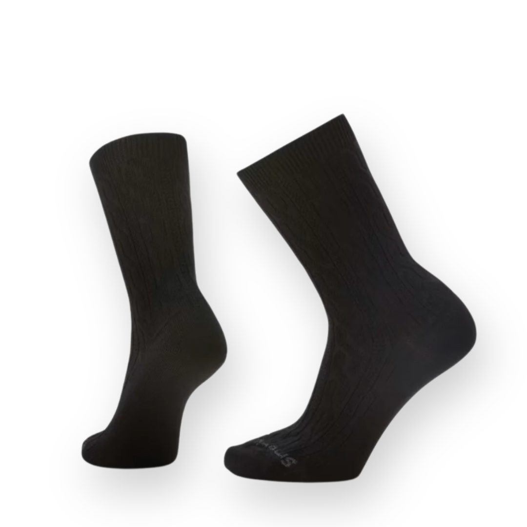 SMARTWOOL - EVERYDAY CABLE CREW SOCK IN BLACK