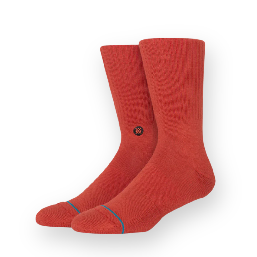 STANCE - ICON CREW SOCK IN DARK RED