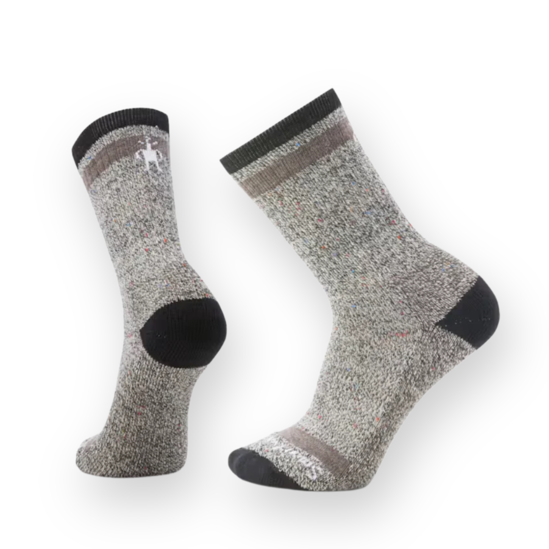 SMARTWOOL - EVERYDAY LARIMER CREW SOCK IN BLACK/TAUPE