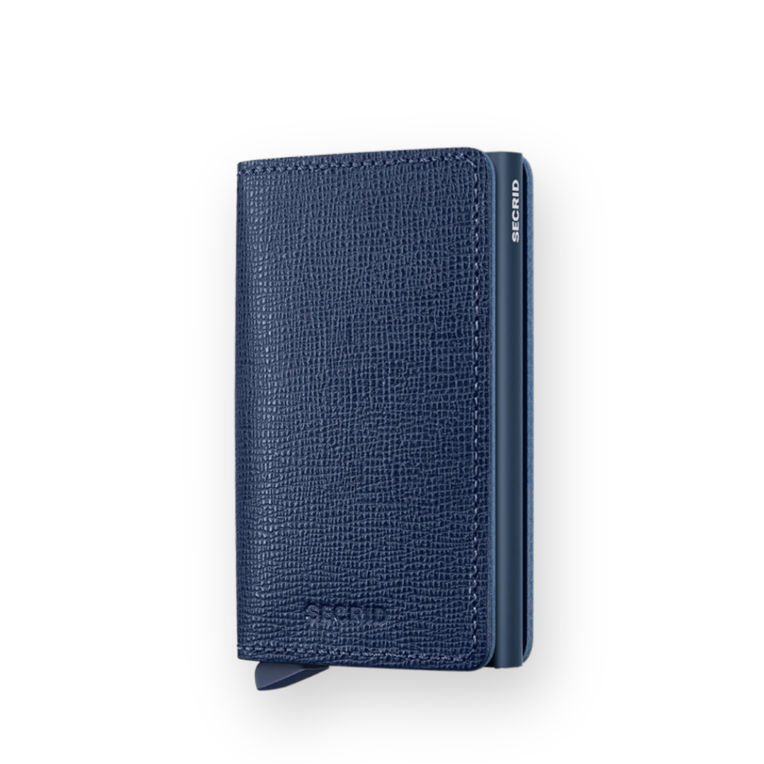 SECRID - SLIMWALLET IN CRISPLE NAVY LEATHER