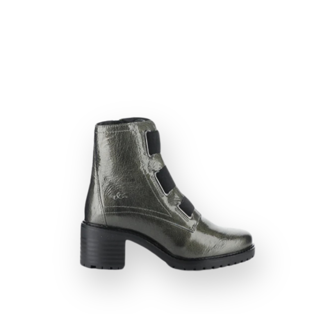 BOS & CO - INDIE BOOT IN PEWTER PATENT LEATHER