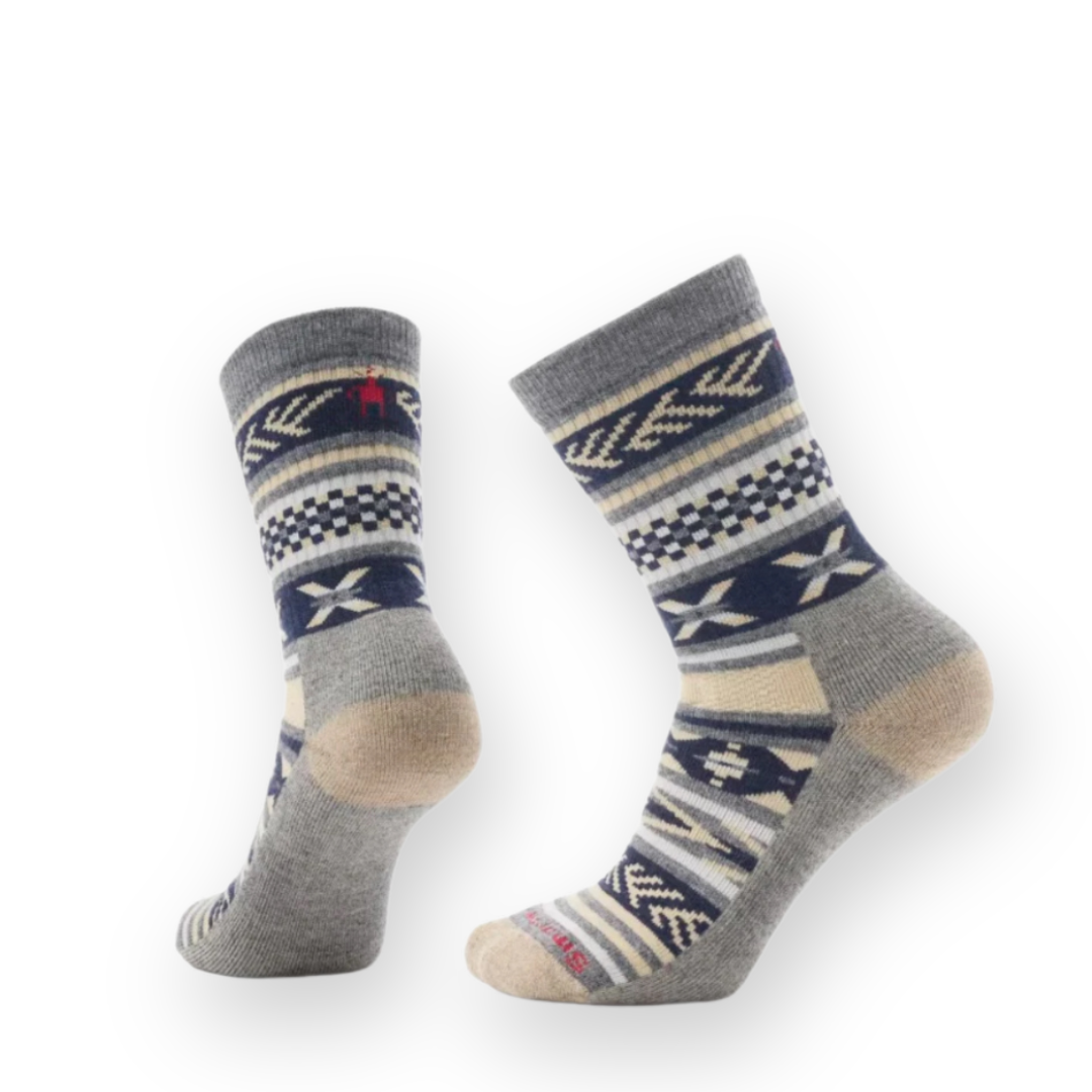 SMARTWOOL - EVERYDAY COZY CABIN GAMES CREW SOCK IN MEDIUM GRAY