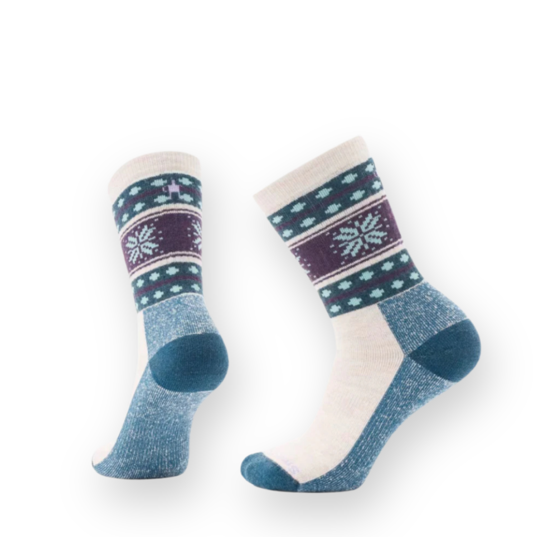 SMARTWOOL - EVERYDAY COZY SNOWFLAKE DREAM CREW SOCK IN MOONBEAM