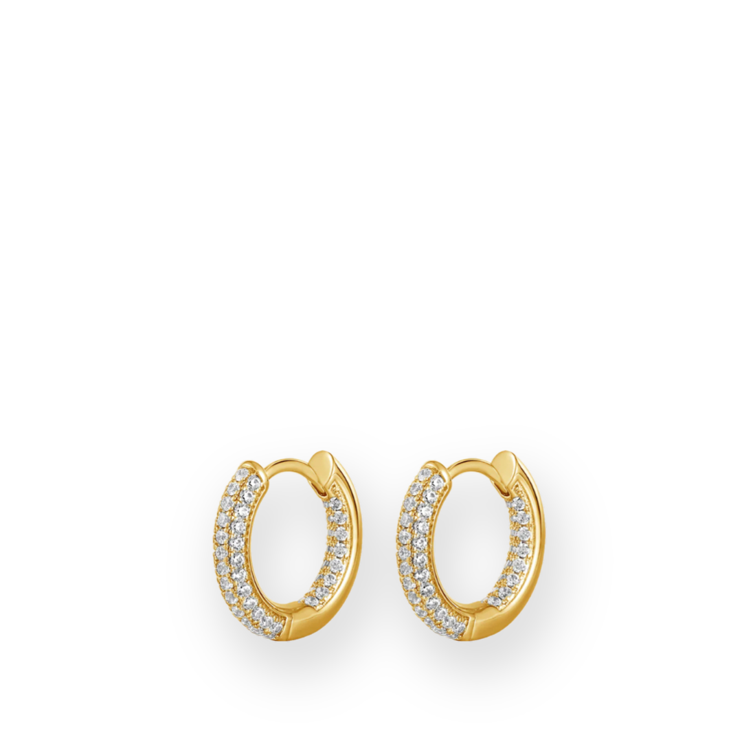 LUV AJ - MINI REVERSIBLE AMALFI HOOPS IN GOLD