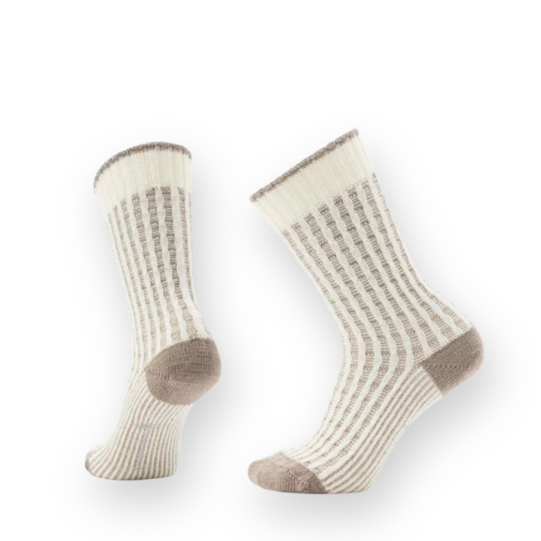 SMARTWOOL - EVERYDAY COZY WAFFLE PRESS CREW SOCK IN NATURAL