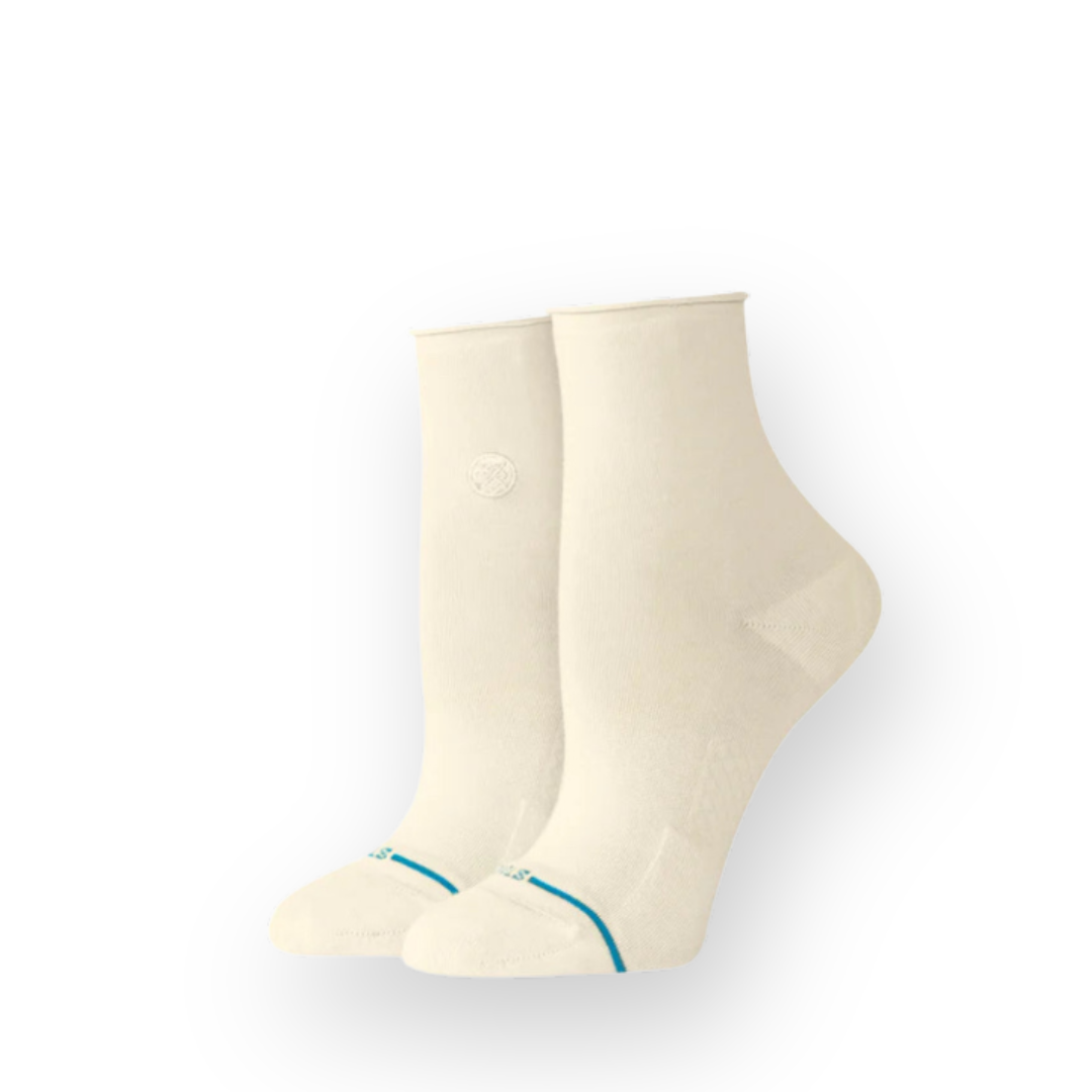 STANCE - WOMEN'S ROLLIN QUARTER SOCK IN CREAM