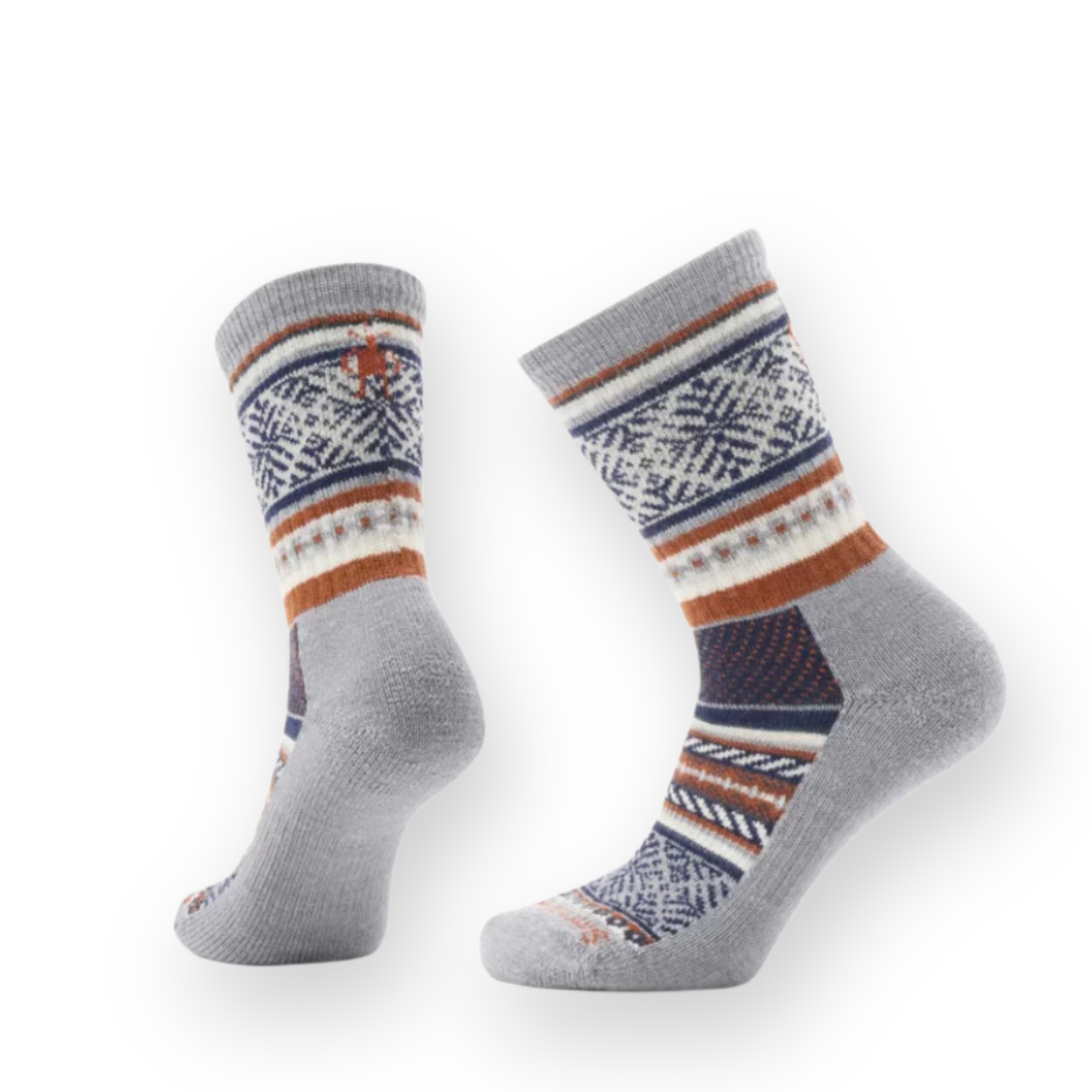 SMARTWOOL - EVERYDAY FAIR ISLE SWEATER CREW SOCK IN LIGHT GRAY