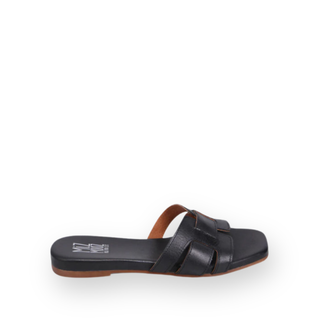 MIZ MOOZ - PALMYRA SLIDE SANDAL IN BLACK LEATHER