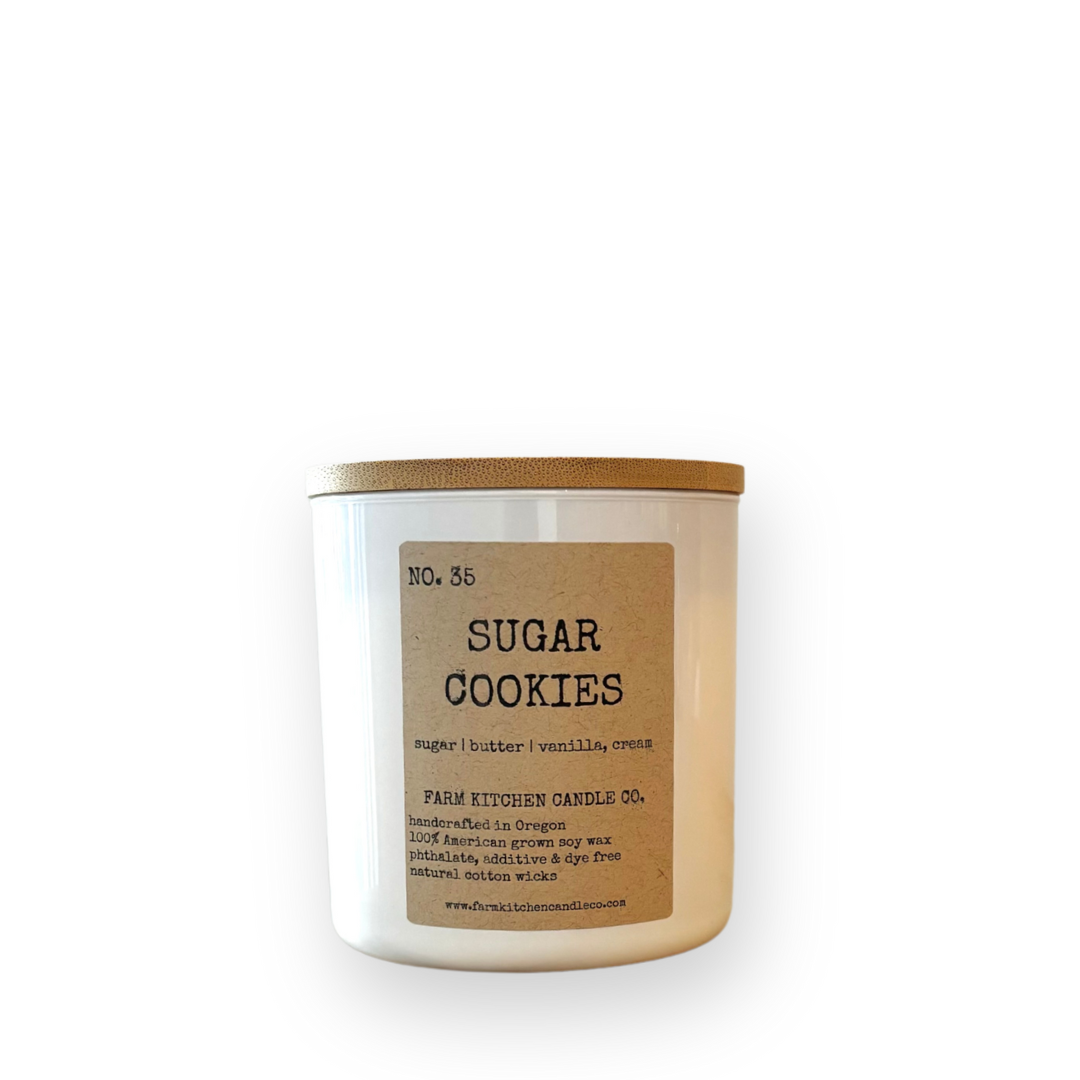 FARM KITCHEN CANDLE CO - SINGLE WICK SOY CANDLE IN SUGAR COOKIES