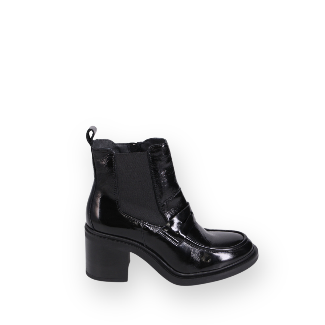 MIZ MOOZ - DORRIAN LOAFER BOOT IN BLACK PATENT LEATHER