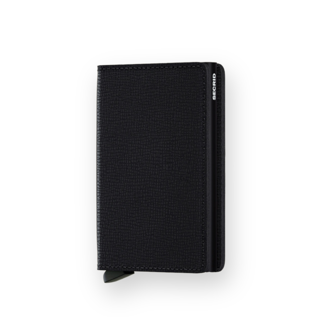 SECRID - SLIMWALLET IN CRISPLE BLACK LEATHER