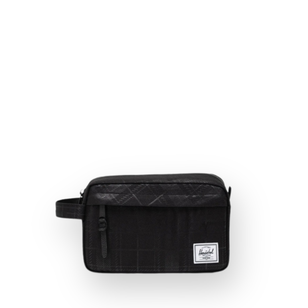 HERSCHEL - CHAPTER TRAVEL KIT IN PLAID EMBOSS