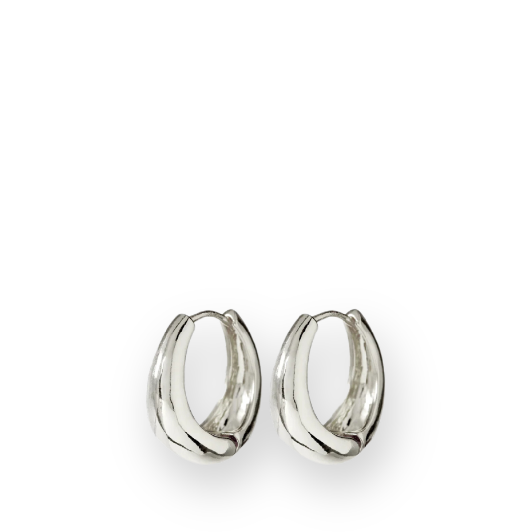 LUV AJ - MARBELLA HOOPS IN SILVER