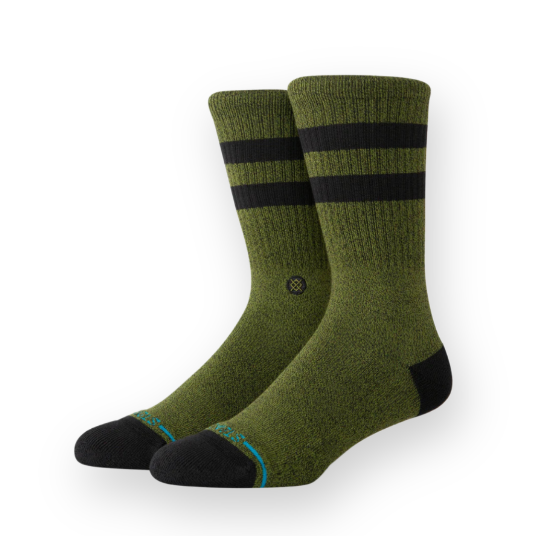 STANCE - JOVEN CREW SOCK IN DARK GREEN