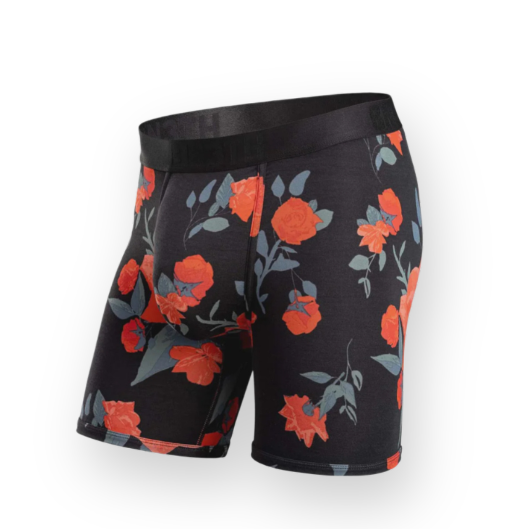 BN3TH - CLASSIC BOXER BRIEF PRINT IN BUDS - BLACK