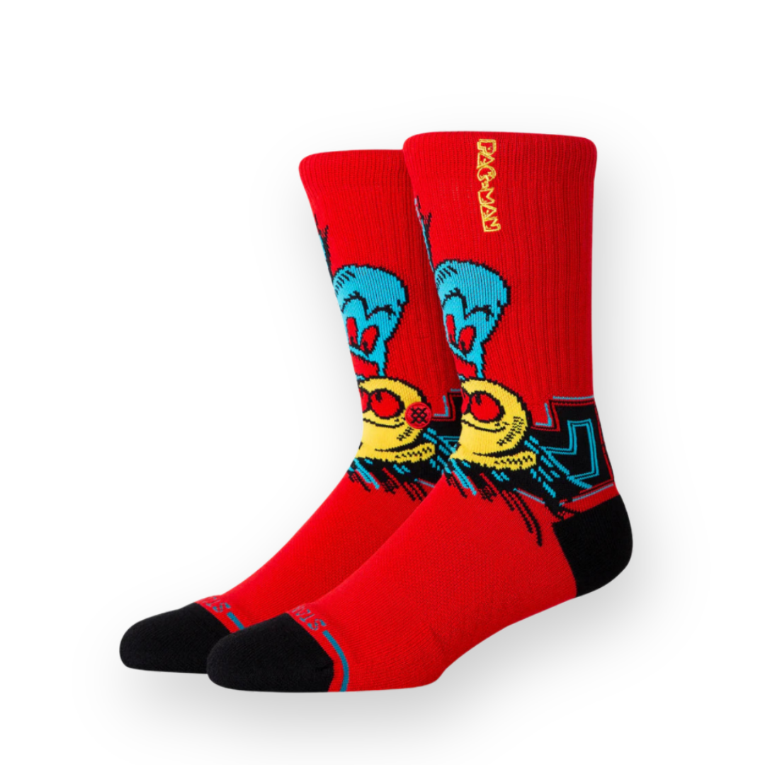 STANCE - PACMAN WAKA WAKA WAKA CREW SOCK IN RED