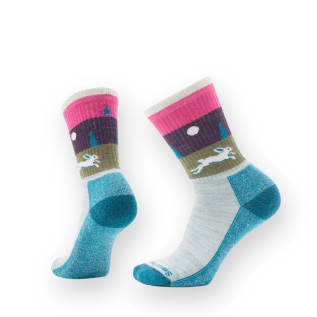 SMARTWOOL - EVERYDAY HARE CHASE CREW SOCK IN FROSTY GREEN