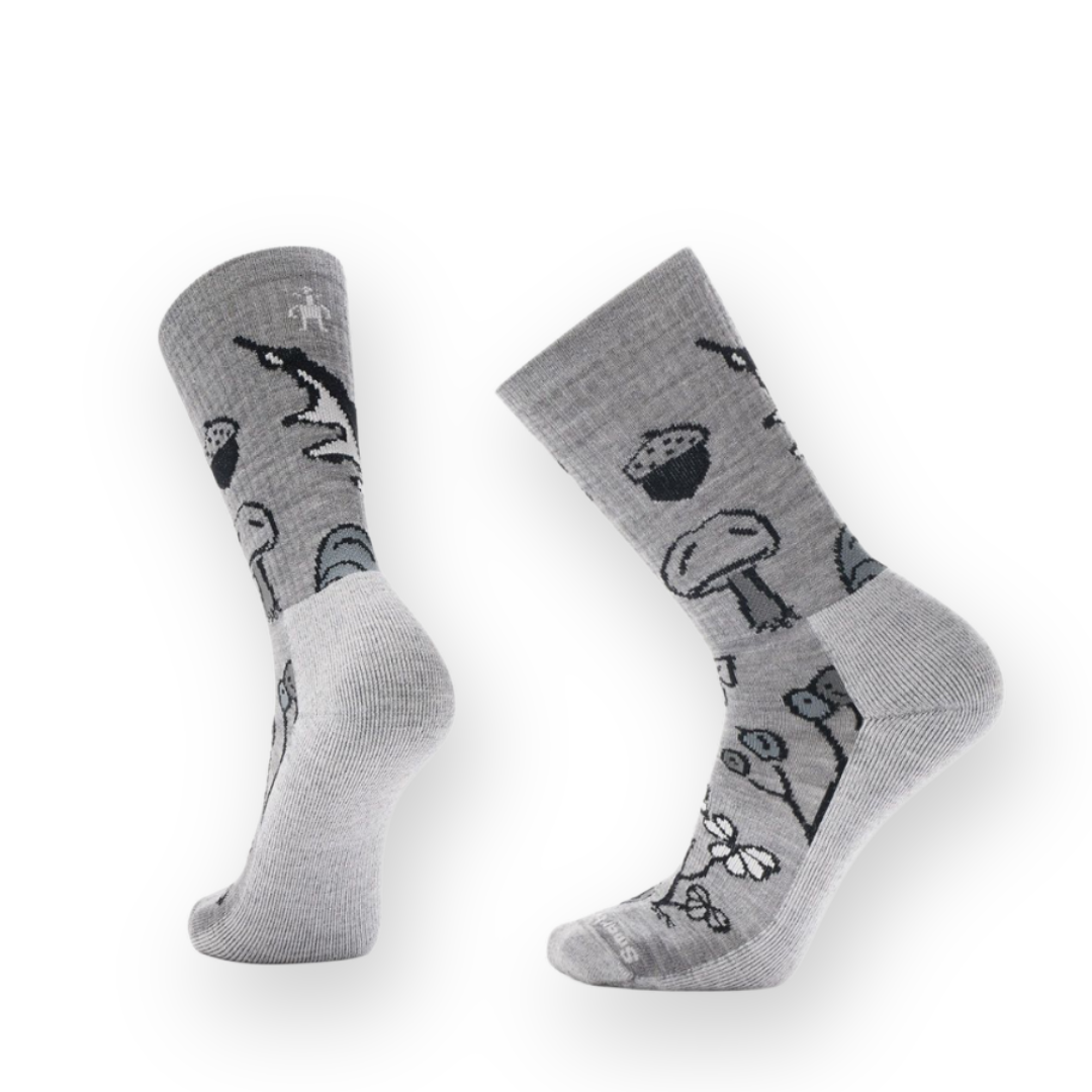 SMARTWOOL - EVERYDAY FOREST LOOT CREW SOCKS IN LIGHT GRAY