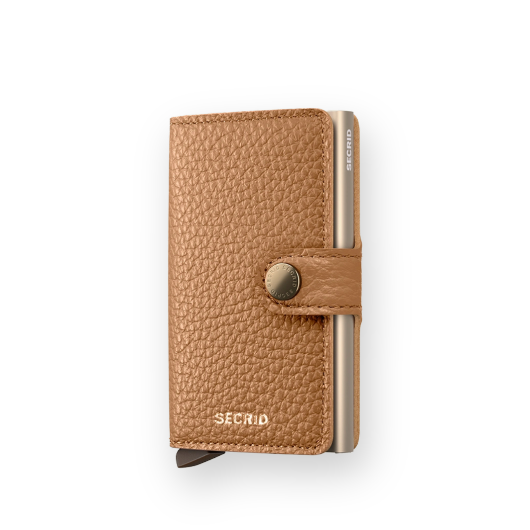 SECRID - MINIWALLET IN PEBBLE CAPPUCCINO LEATHER