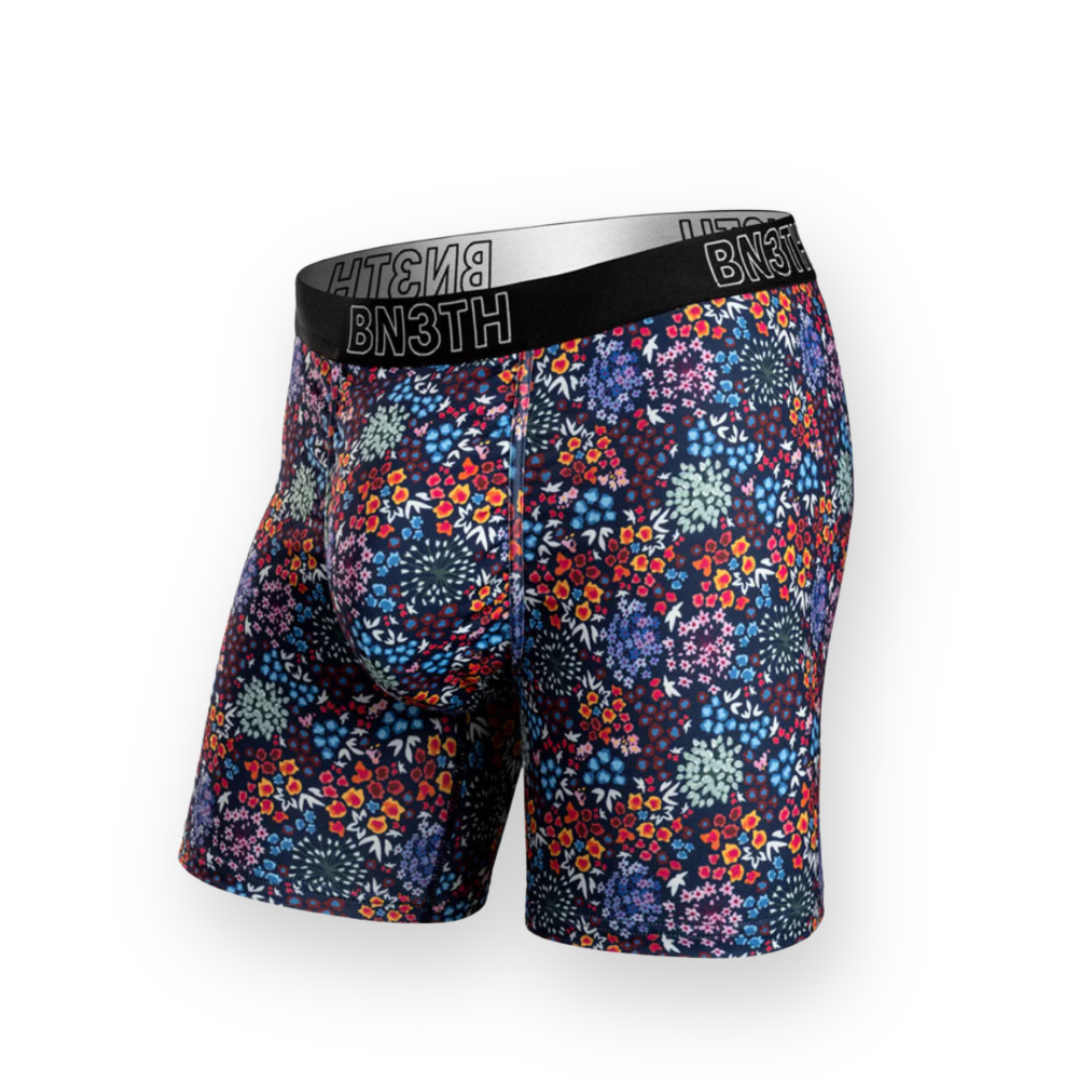 BN3TH - INCEPTION BOXER BRIEF PRINT IN FLORAL FIELD - NAVAL