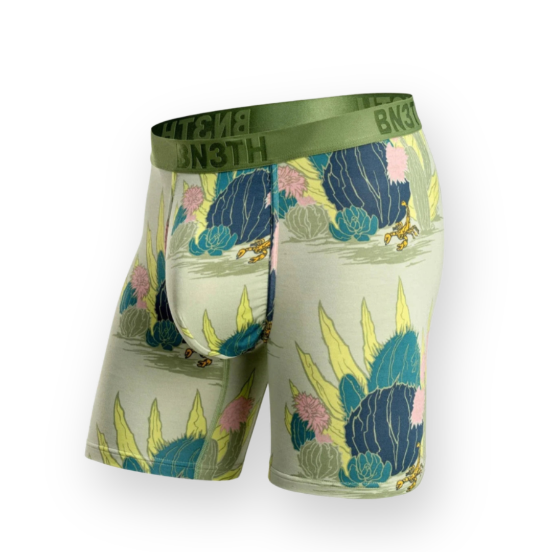 BN3TH - CLASSIC BOXER BRIEF PRINT IN CACTUS FLORAL - FAIR GREEN