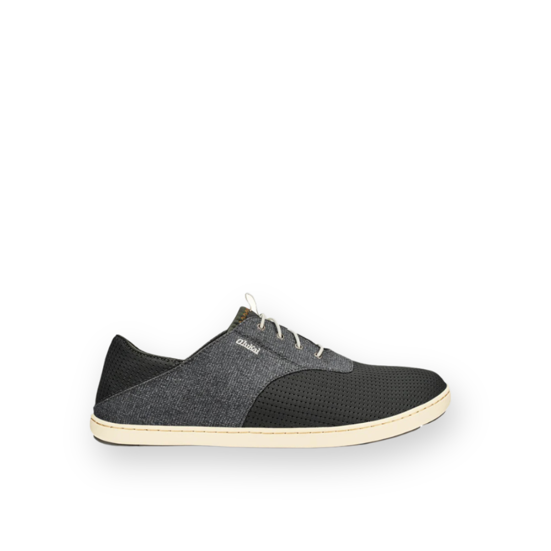 OLUKAI - NOHEA MOKU SLIP ON SNEAKER IN DARK SHADOW TEXTILE