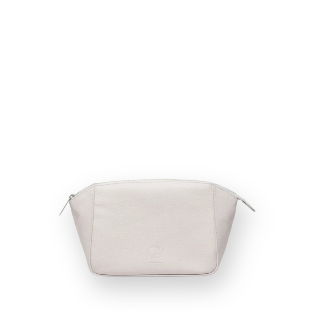 HERSCHEL - MILAN TOILETRY BAG IN MOONBEAM VEGAN LEATHER