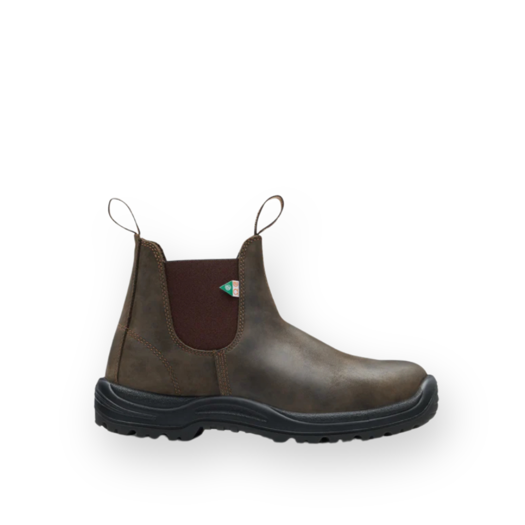 BLUNDSTONE - 180 WORK & SAFETY BOOT IN RUSTIC BROWN NUBUCK