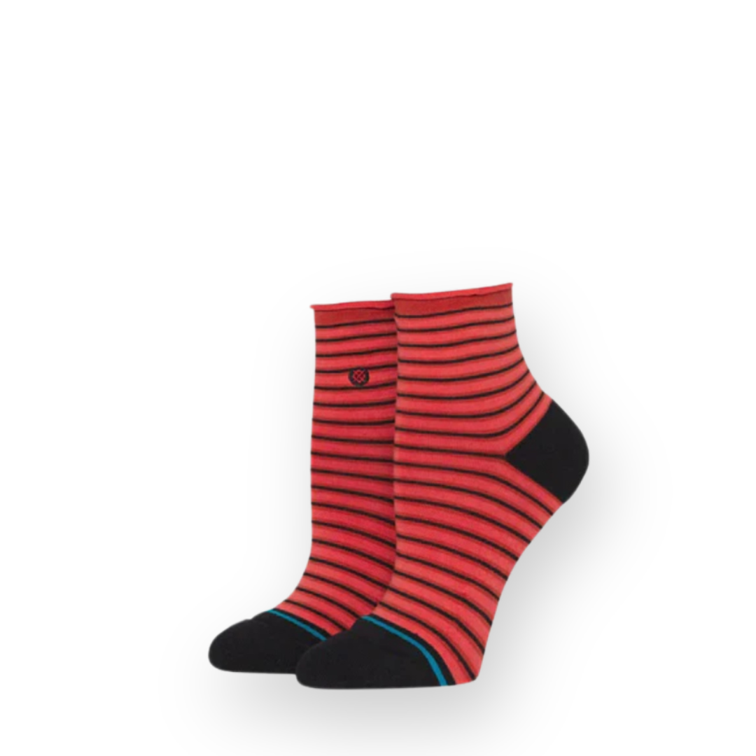 STANCE - WOMEN'S RED FADE QUARTER SOCK IN RED