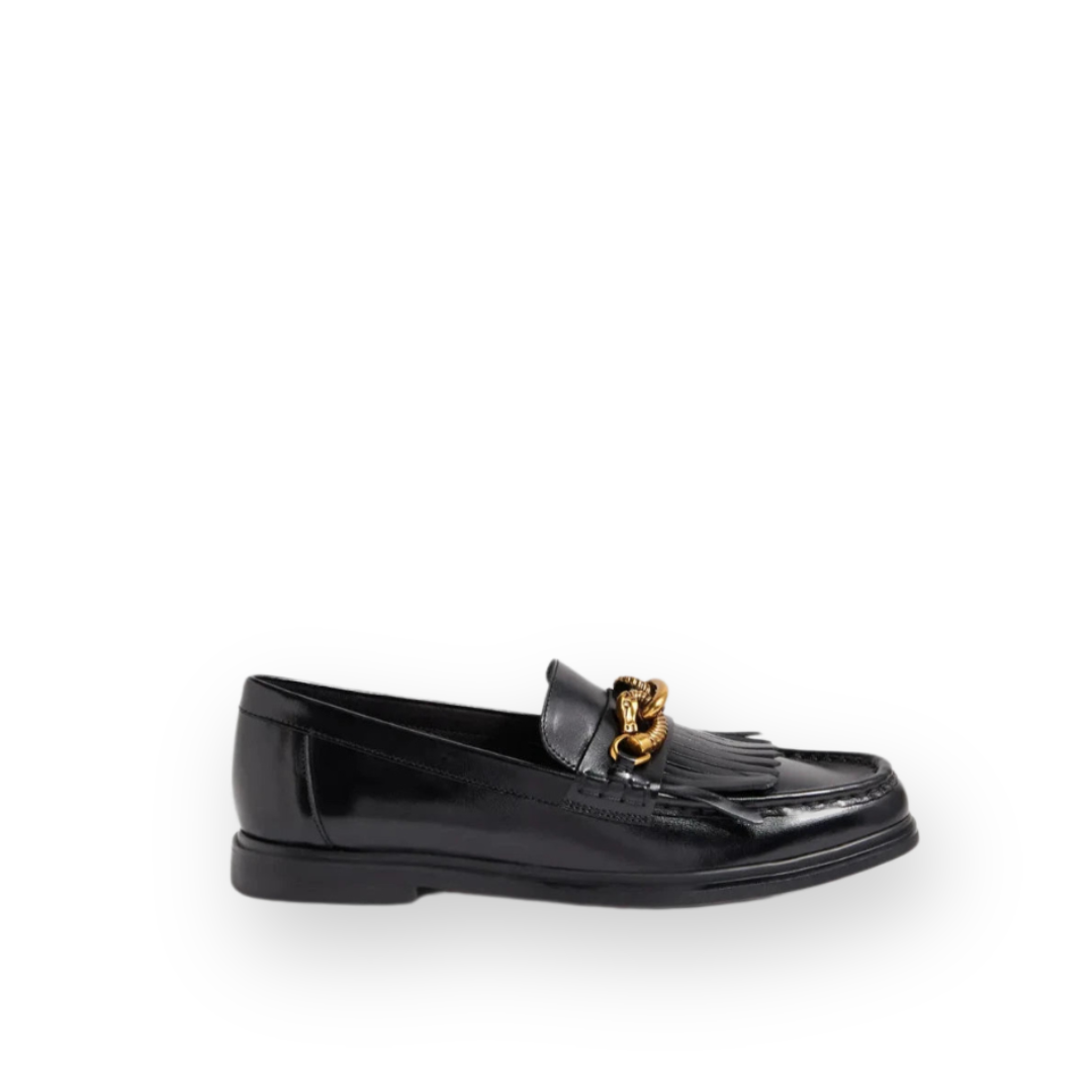 MOLLINI - GRIN LOAFER IN BLACK LEATHER