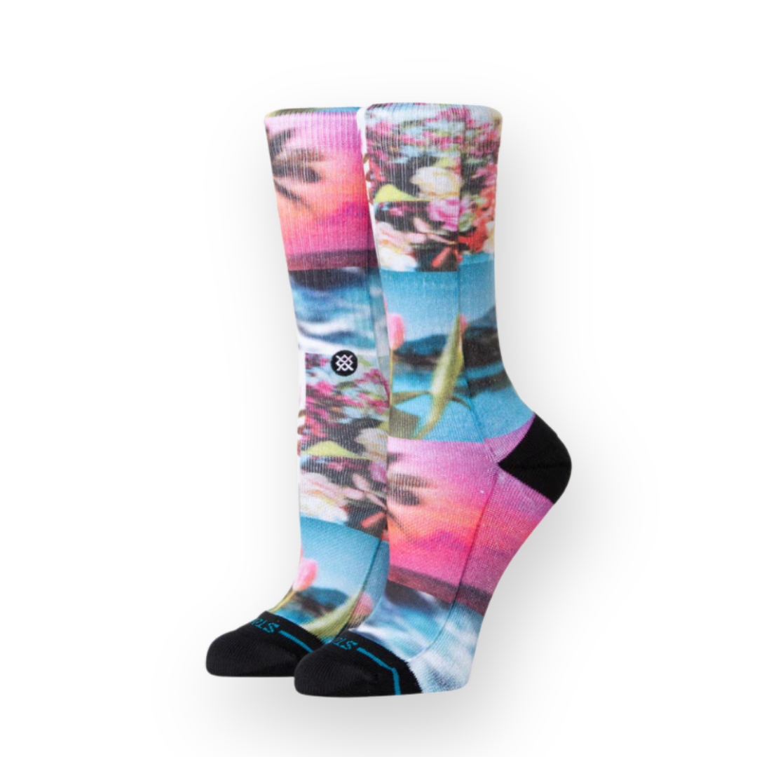 STANCE - WOMEN'S TAKE A PICTURE CREW SOCK IN FLORAL