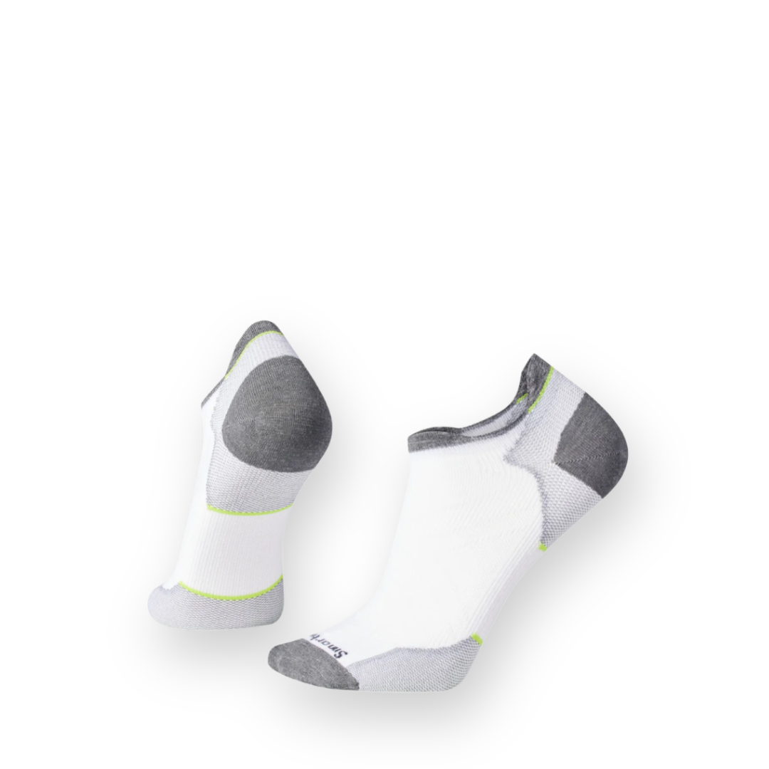 SMARTWOOL - RUN ZERO CUSHION LOW ANKLE SOCK IN WHITE