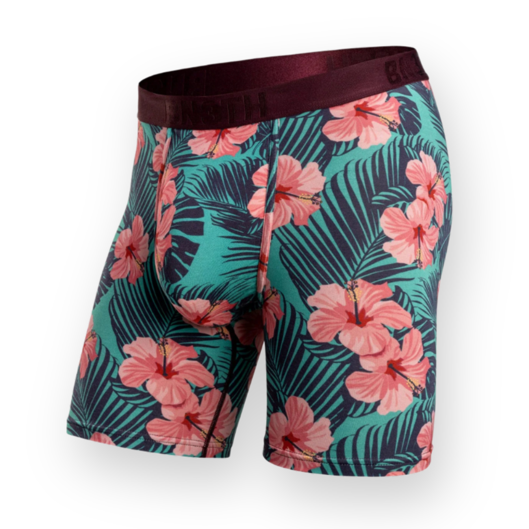 BN3TH - CLASSIC BOXER BRIEF PRINT IN HIBISCUS BLOOM - ZESTY