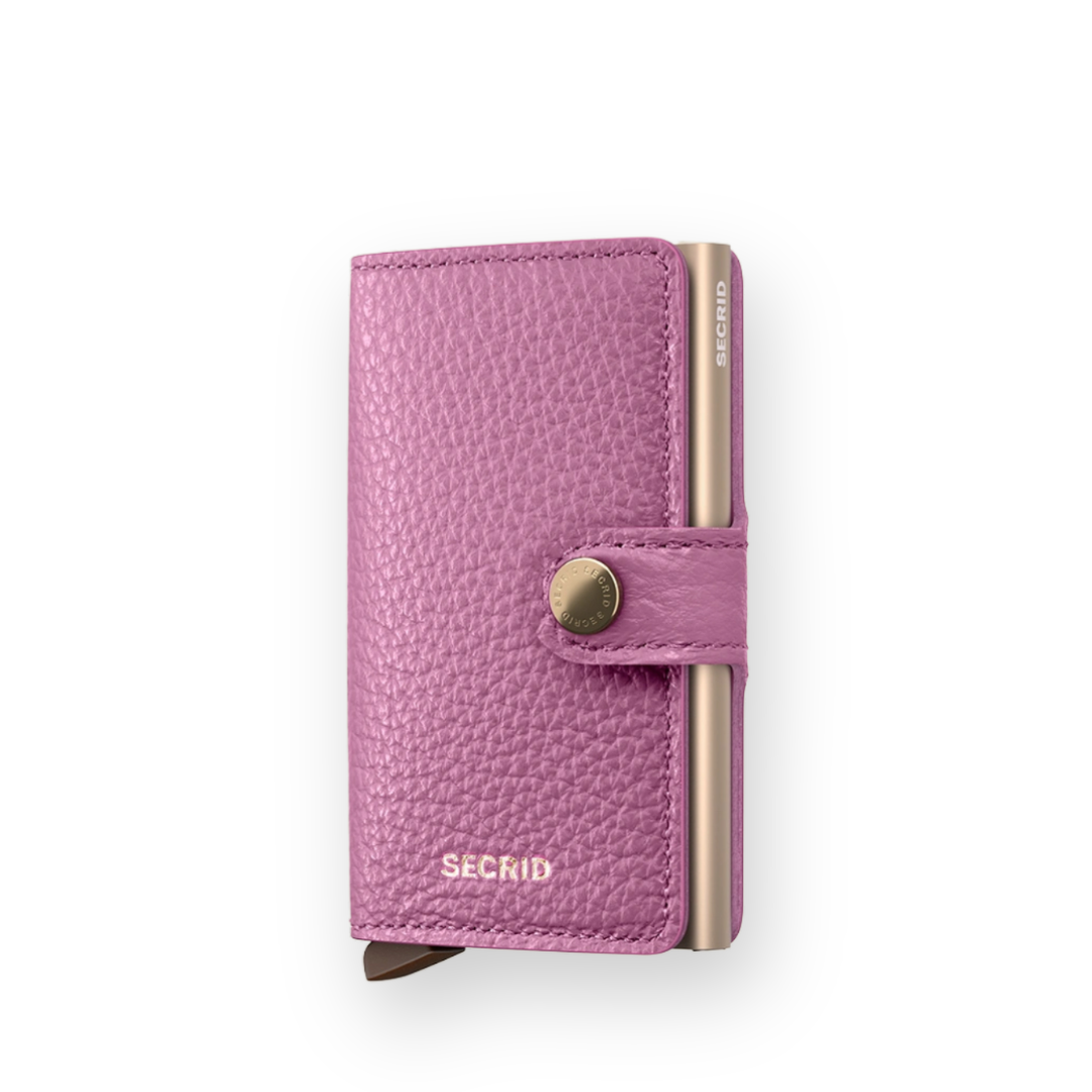 SECRID - MINIWALLET IN PEBBLE ORCHID LEATHER