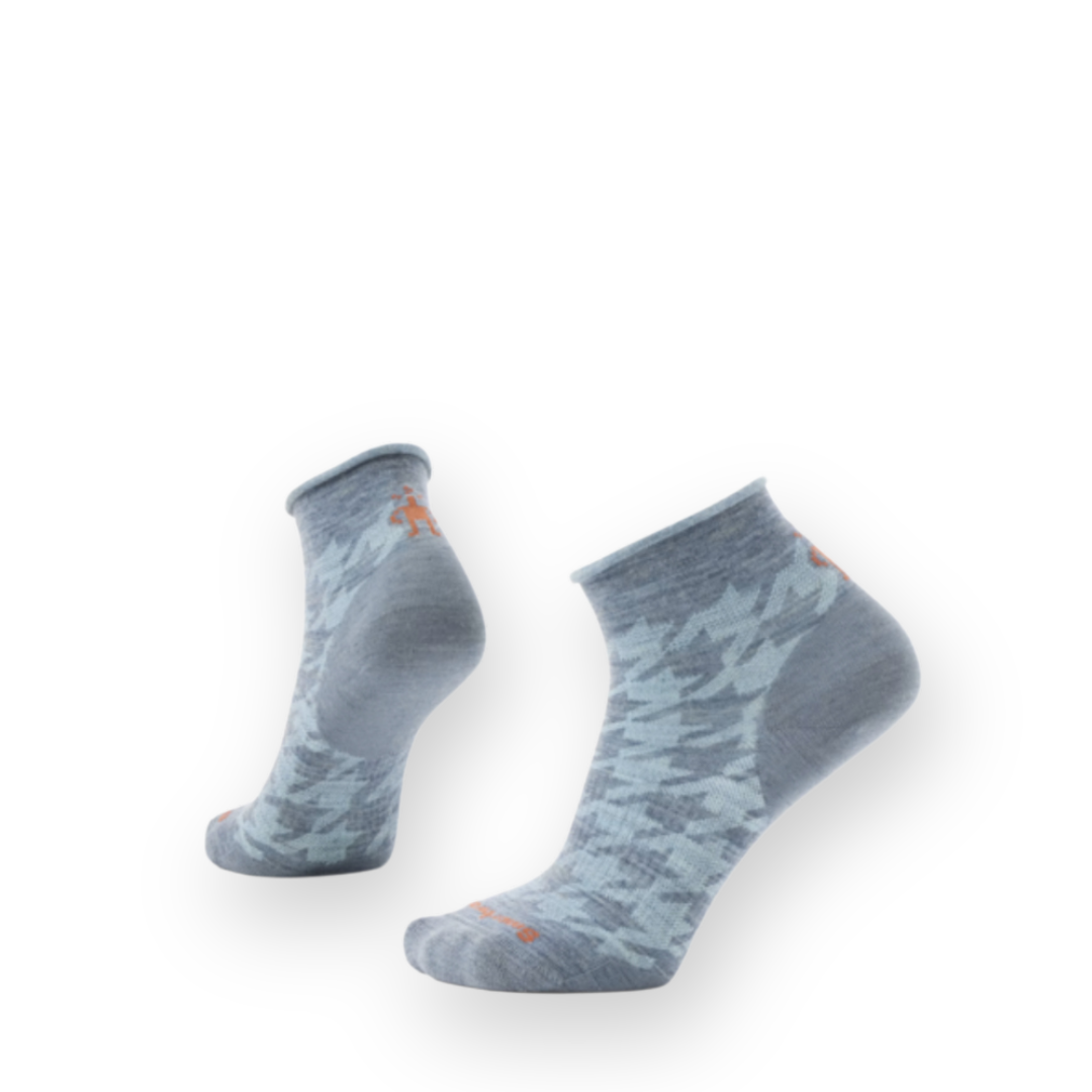 SMARTWOOL - EVERYDAY HOUNDS TOOTH ANKLE SOCK IN PEWTER BLUE