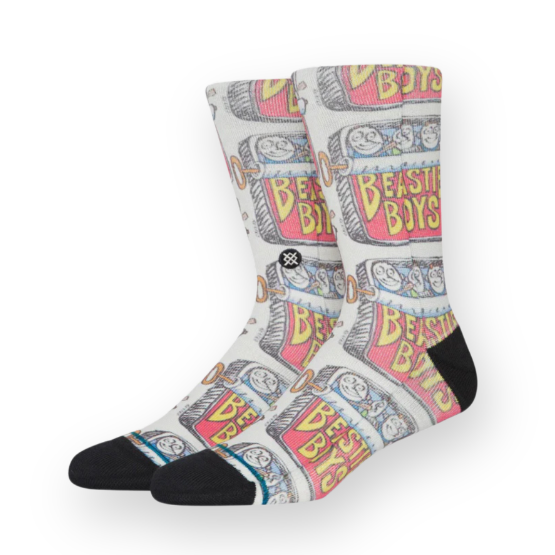 STANCE - BEASTIE BOYS CANNED CREW SOCK IN OFF WHITE