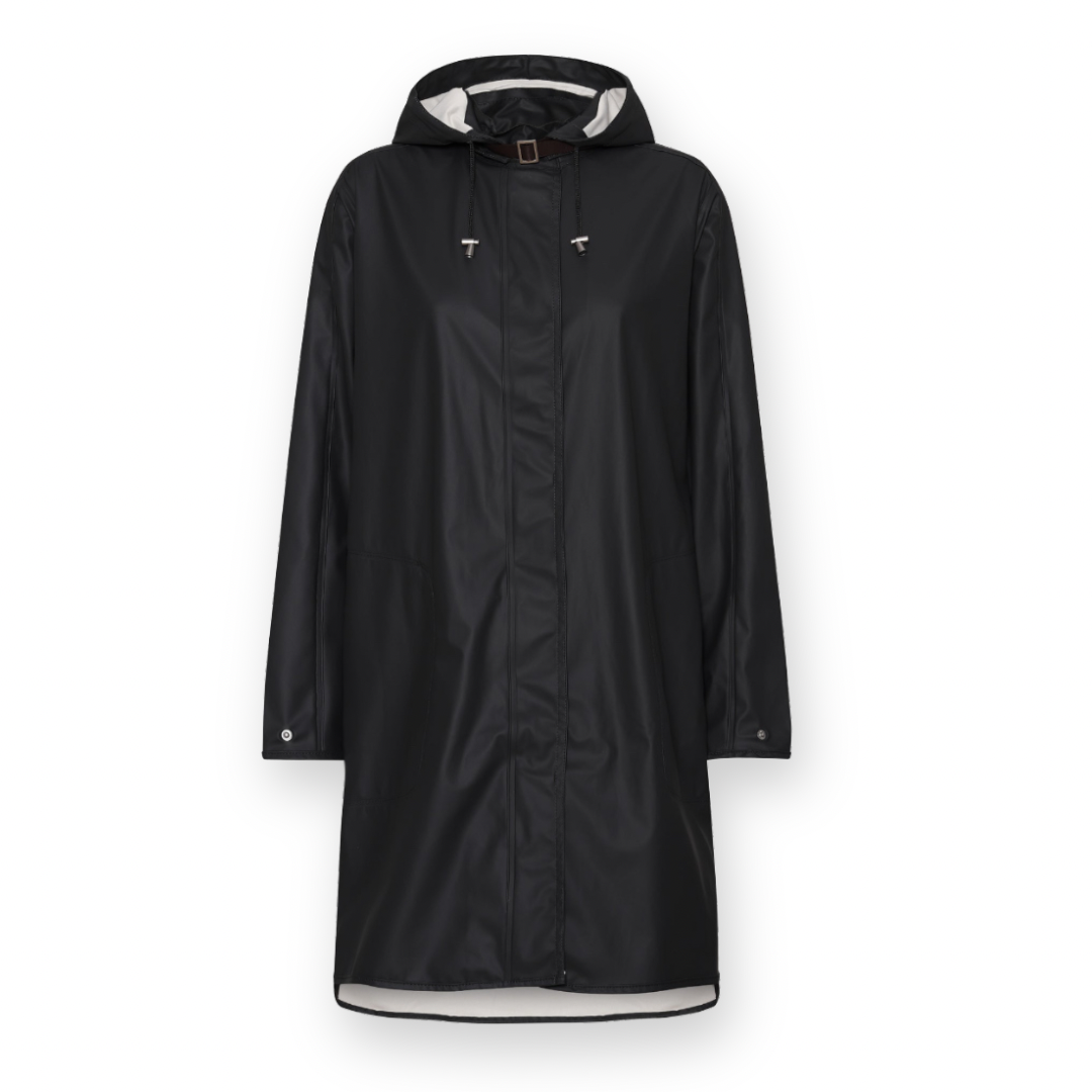 ILSE JACOBSEN - LONG RAIN71 COAT IN BLACK