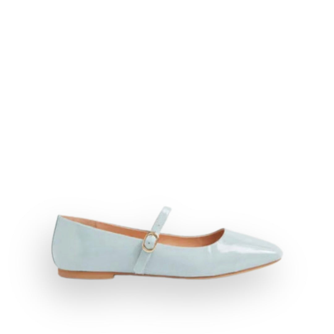 MOLLINI - TOKENA MARY-JANE FLAT IN PALE BLUE PATENT LEATHER