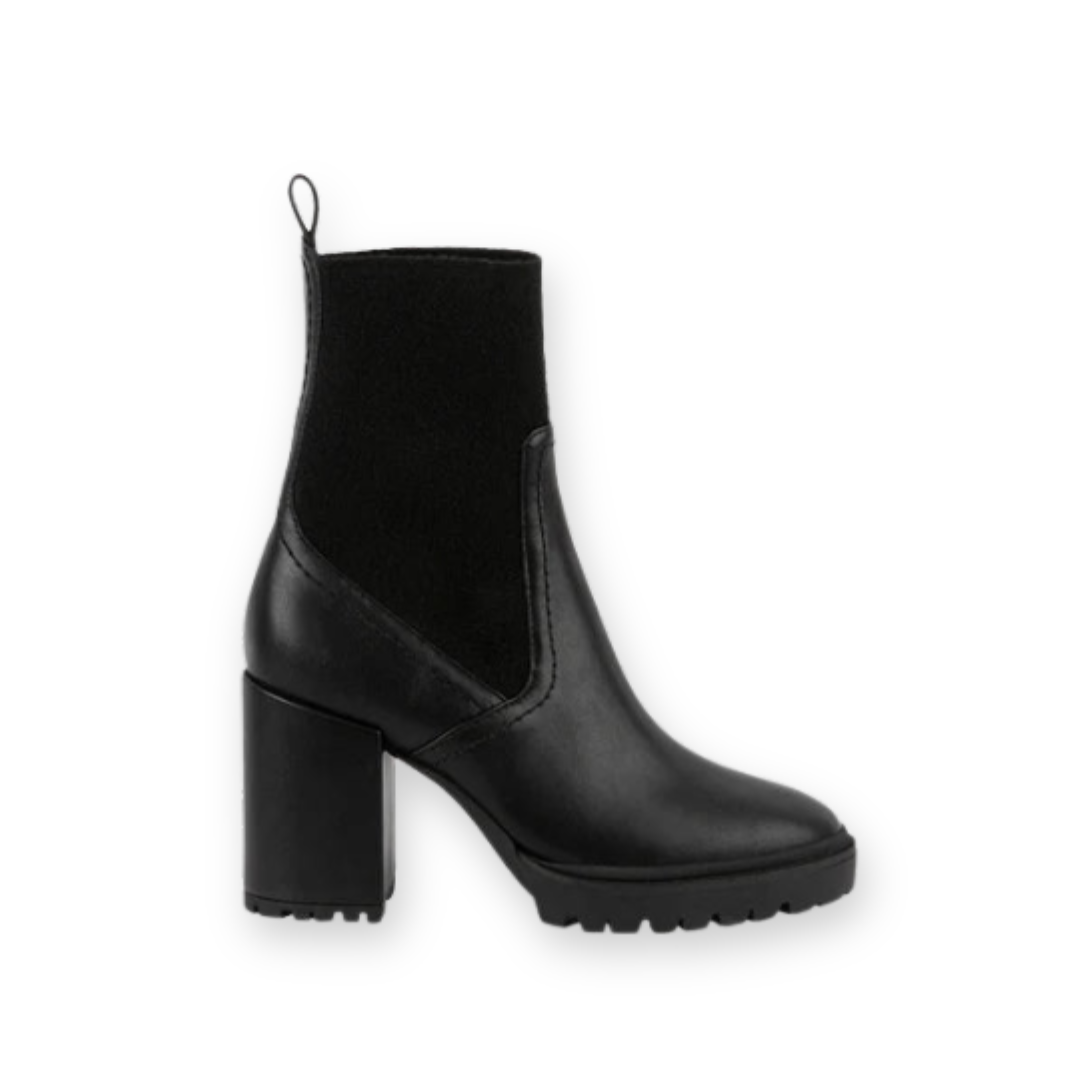 STEVE MADDEN - SAHLY BOOT IN BLACK SYNTHETIC LEATHER