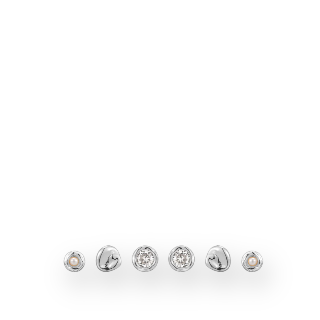 LUV AJ - ECLECTIC STUD SET IN SILVER